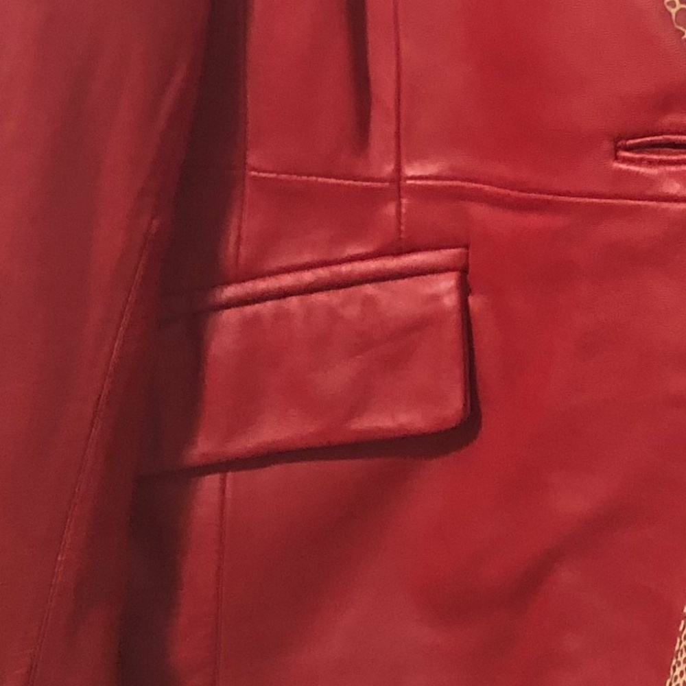 Red Leather Jacket - Picture 3 of 8